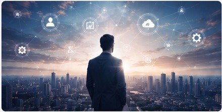 Connected business technology and intelligent digital transformation